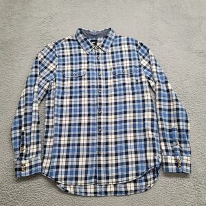 Vans Shirt Mens Medium‎ Blue Classic Fit Plaid Y2k Skater Pockets Casual 90s